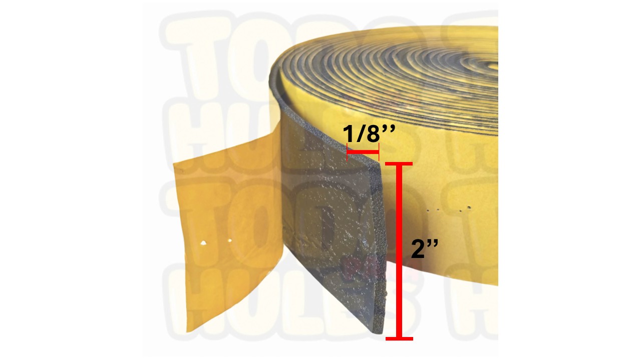Esponja perfil plano de Dos por un Octavo con pegamento Tesamol